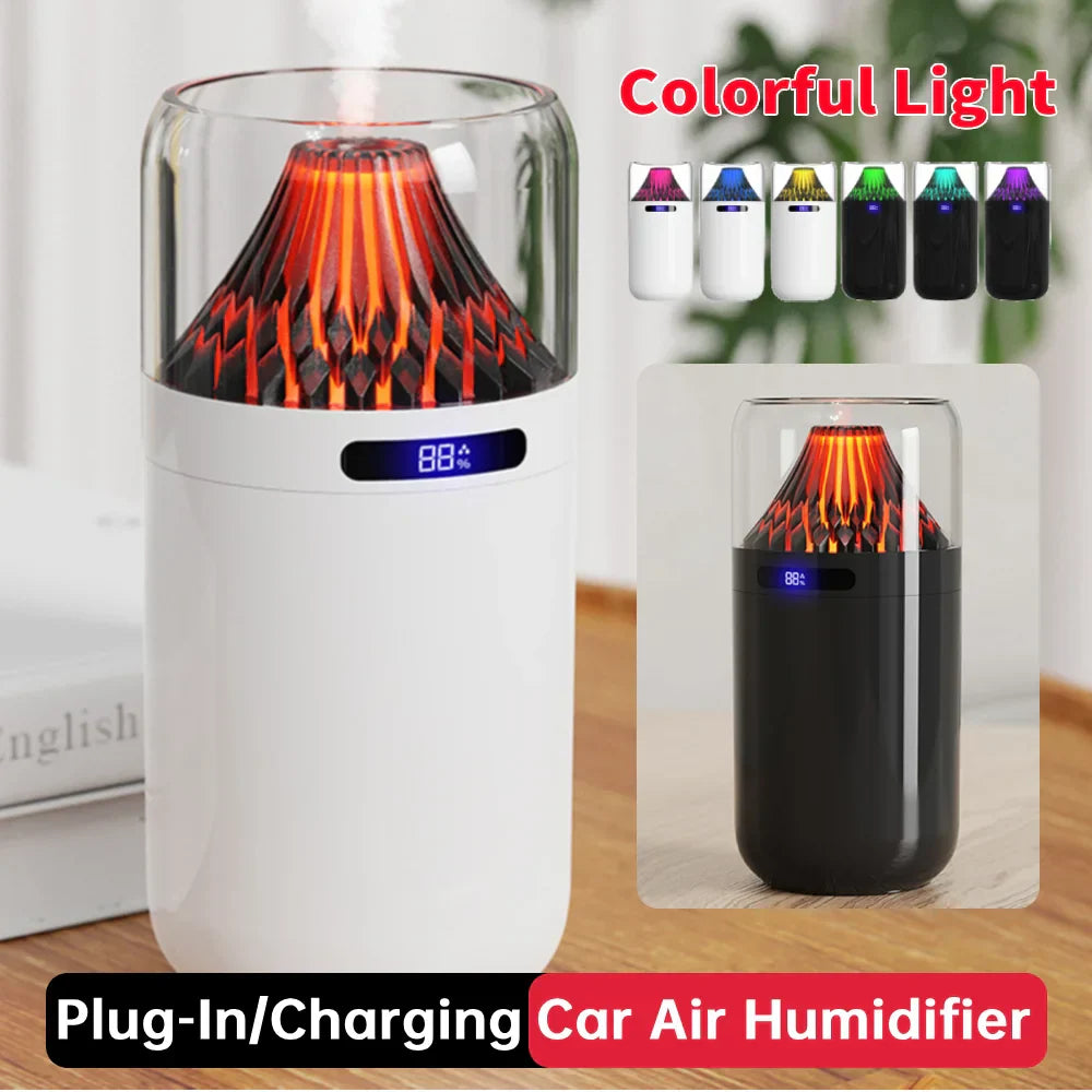 BowLift | Volcano Flame LED Aromatherapy Essential Oil Mist Diffuser