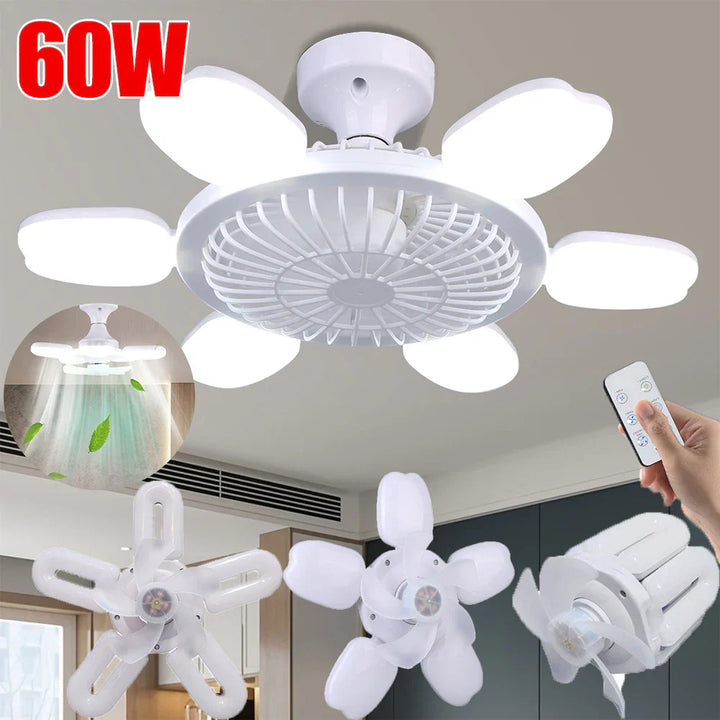 Silent Adjustable Remote Control Ceiling Foldable Fan Lamp | Bowlift