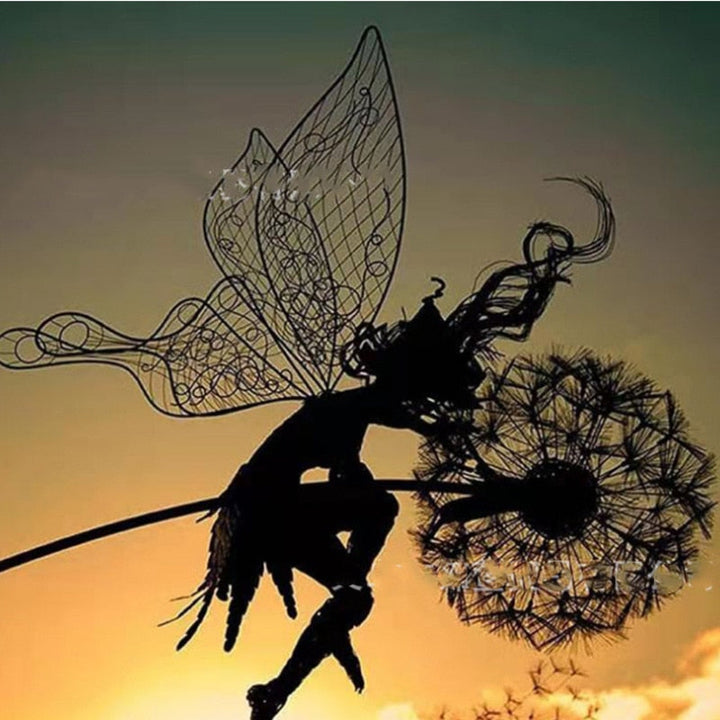 BowLift | Fairy Garden Sculpture | Detailed Metal Decor for Outdoors