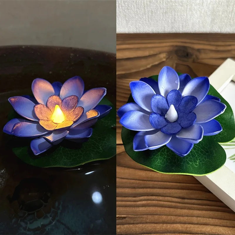 BowLift | GlowLotus Solar Lotus Lamp | Water Sensor | Warm White Light for Pond & Garden