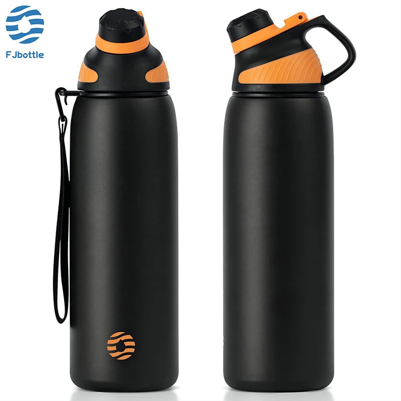 Stainless steel vacuum bottle 1000 ml with magnetic lid | Bowlift
