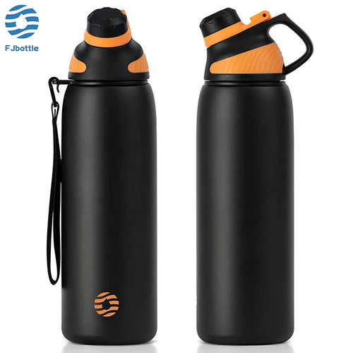 Stainless steel vacuum bottle 1000 ml with magnetic lid | Bowlift