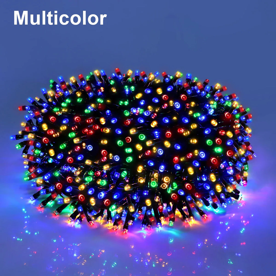 BowLift | LuminaraX | LED string lights outdoor 24V | 8 lighting modes | Waterproof IP65 | 10–100 m | For garden, home & Christmas decoration