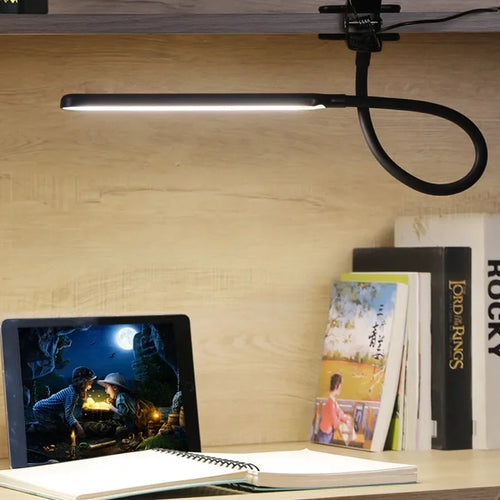 BowLift | LED Clamp Light LumaFlex | 3 Light Colors & 10 Brightness Levels | USB Operation | Flexible Gooseneck | Eye-Friendly & Dimmable