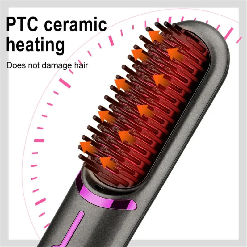 Tima Brush - Wireless Rechargeable Straightening Iron Brush Bowlift