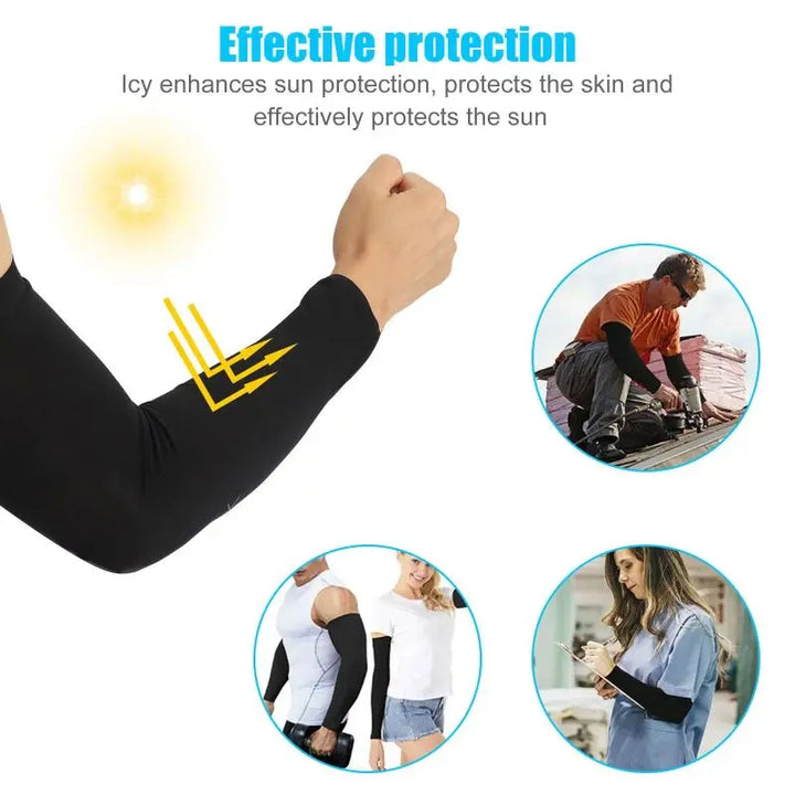 Sun Protection Ice Cooling Silk Arm Covers | Bowlift