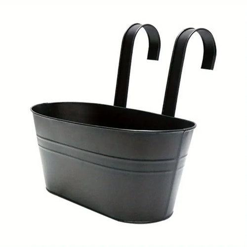 BowLift | Florano Balcony Box | Stainless Steel | With Hooks & Drain | For Balcony & Windowsill