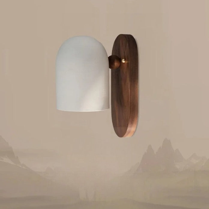 BowLift | Walnut Wall Lamp in Wabi-Sabi Style for Cozy Interior