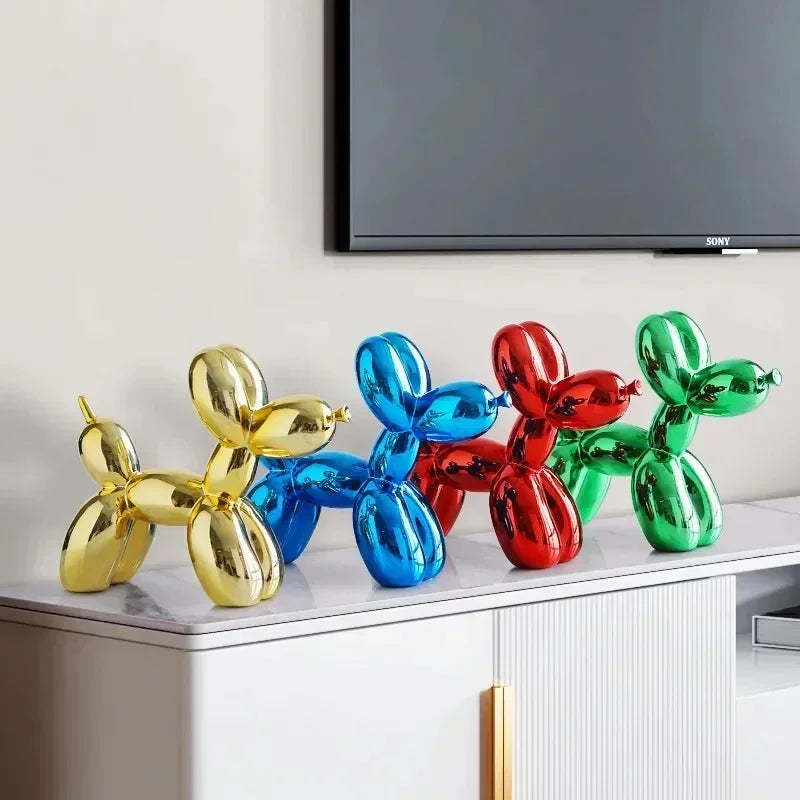 BowLift | Nordic Balloon Dog Sculpture Resin Animal Ornament Art Sculptures and Figures Craft Home Decoration Room Desktop Accessories