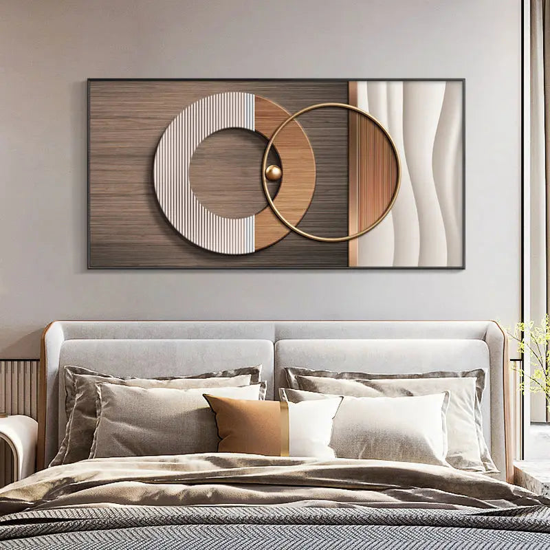Modern Aesthetics Abstract Sun & Moon Wall Art Fine Art Canvas Prints Pictures For Luxury Loft Living Room Dining Room Lifestyle Art Decor | Bowlift
