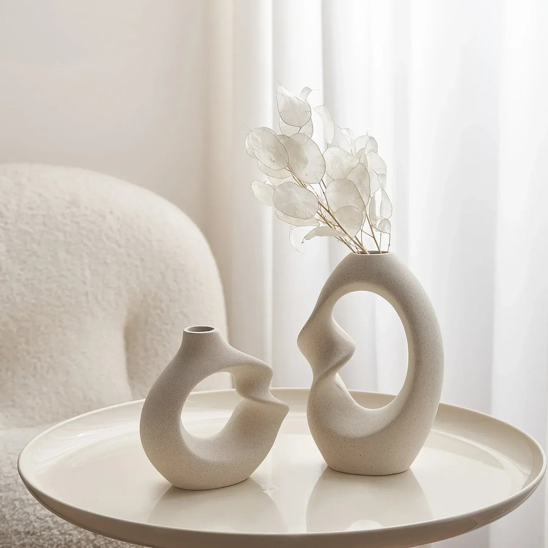 Modern Asymmetrical Sculptural Vase Set Bowlift