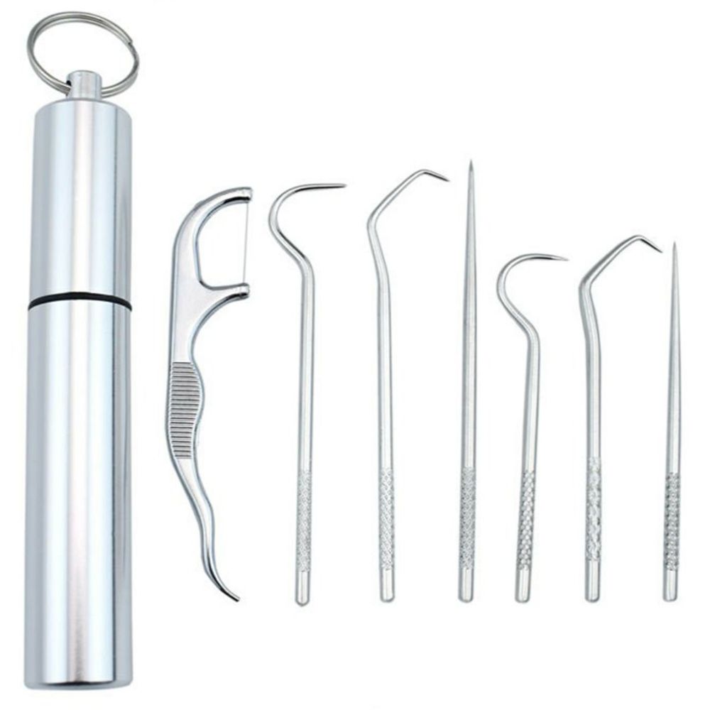 7-piece stainless steel toothpick set | Bowlift