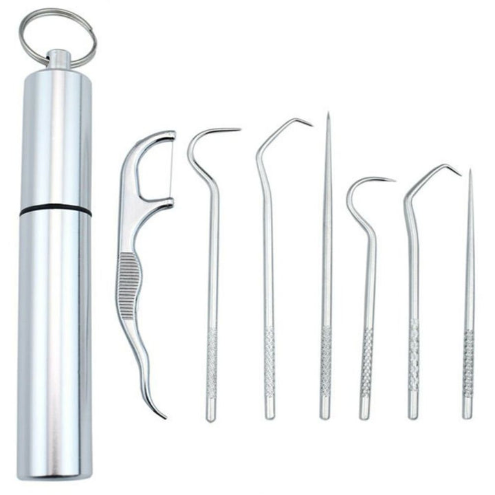7-piece stainless steel toothpick set | Bowlift