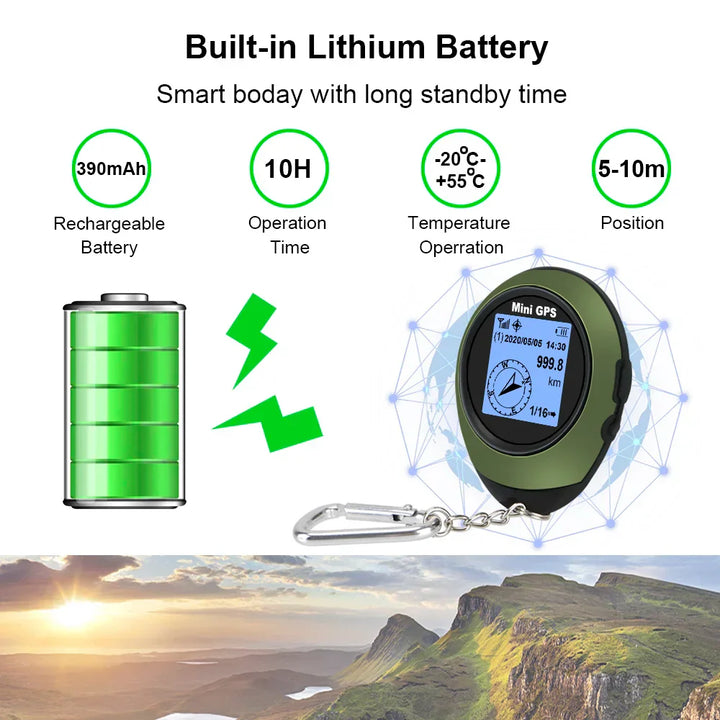 BowLift | Compact Satellite GPS Navigator High-Precision Compass Tracker Device