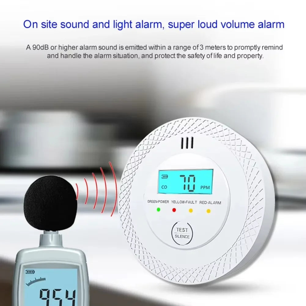 VeiligWoon CO and Smoke Detector – Wireless with LCD Screen and Alarm | Bowlift