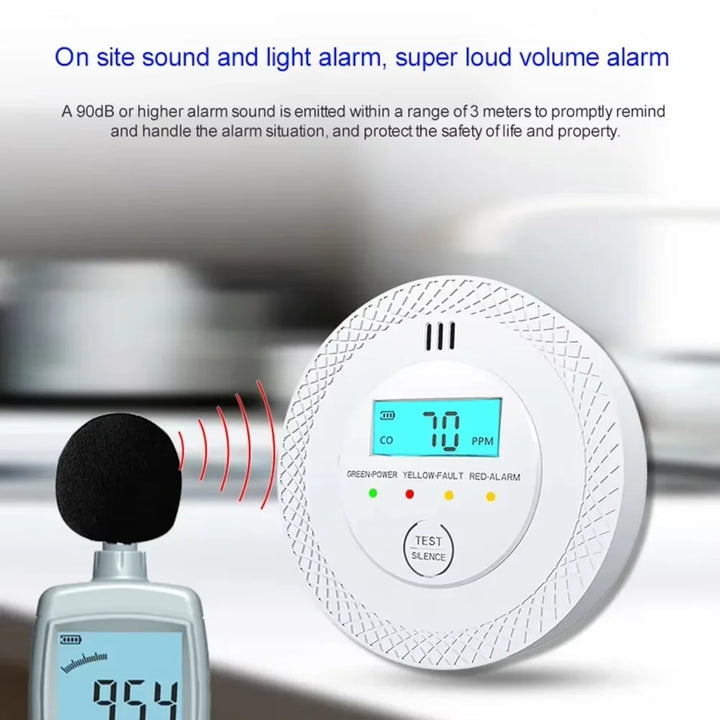 VeiligWoon CO and Smoke Detector – Wireless with LCD Screen and Alarm | Bowlift