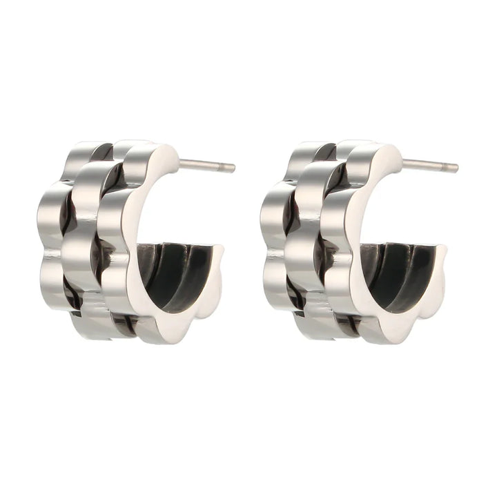 BowLift | Textured Watch Hoop Earrings