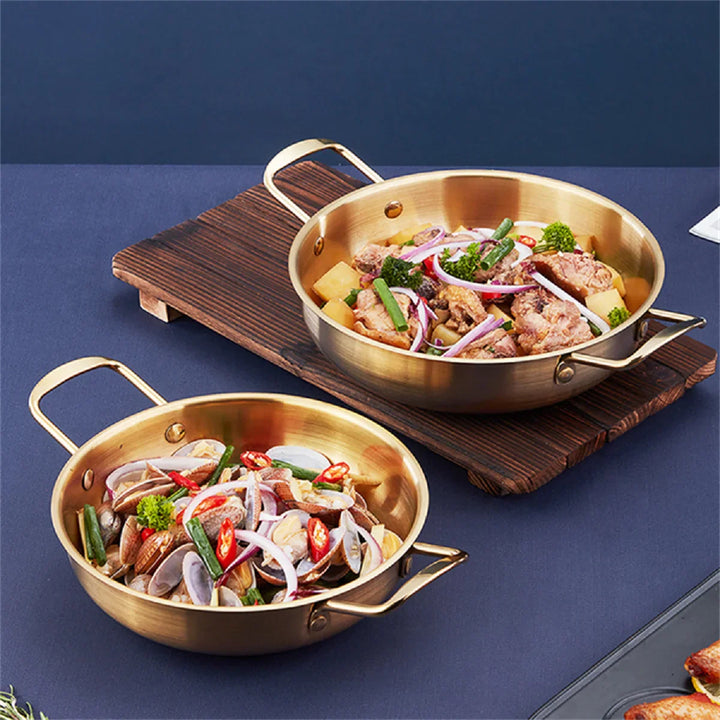 GastroPan – Stainless Steel Sauce & Paella Pan with Handle Bowlift