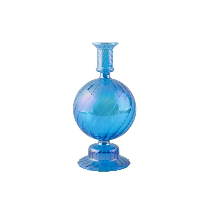 Ribbed Glass Candleholders - Mermaid | Bowlift
