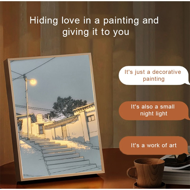 BowLift | 2D Painting Art Lumina Creative LED Lamp