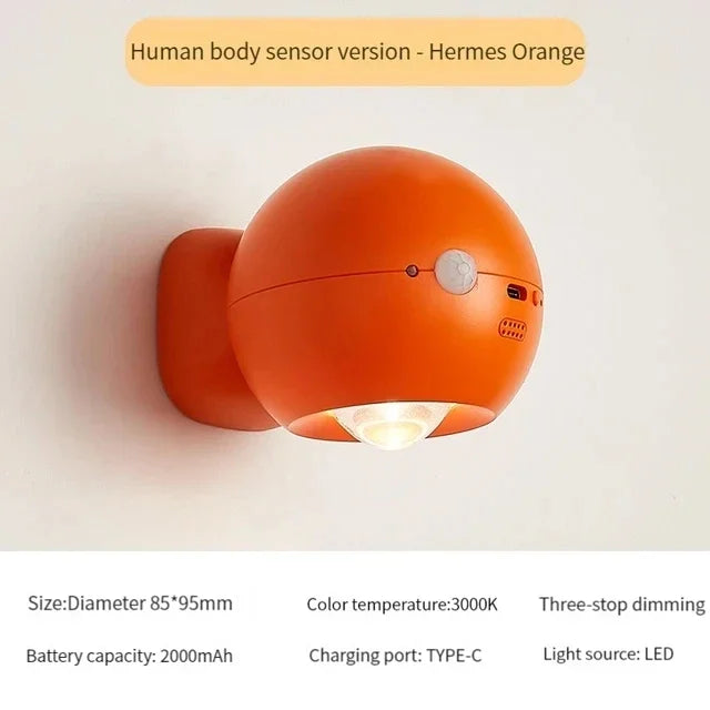 Rotating Mini Magnetic RechargeaBowlifte Wall Lamp | Bowlift