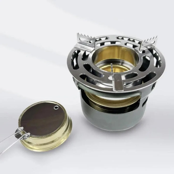 BowLift | Flamvino Alcohol Stove Outdoor Portable | Mini Camping Stove for Hiking & Trekking | Compact Spirit Burner for Outdoor Cooking & Survival