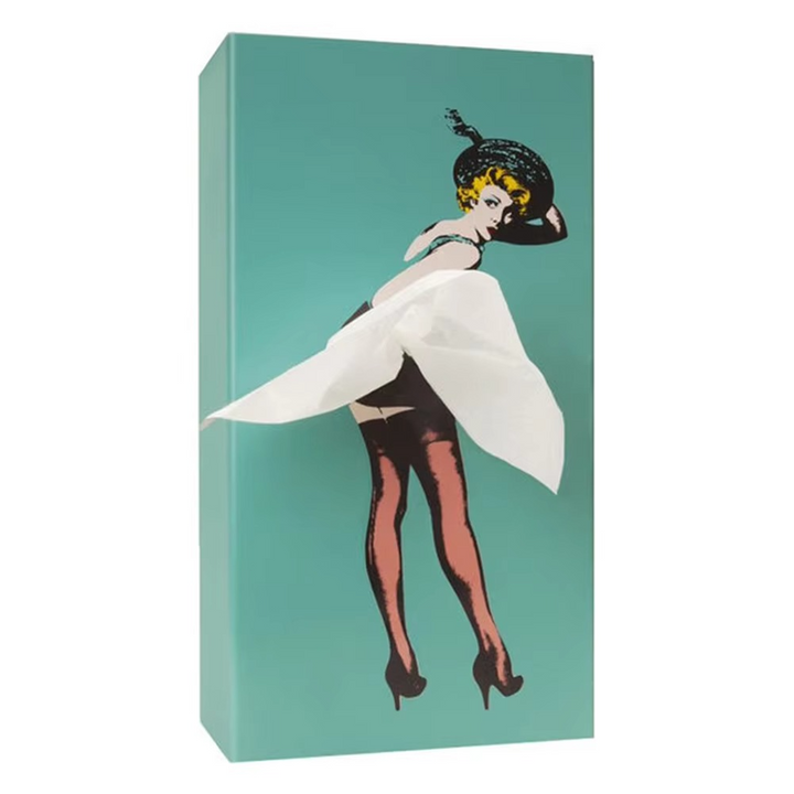 BowLift | Retro Rectangular Facial Tissue Box Case for Vanity, Countertop, or Nightstand