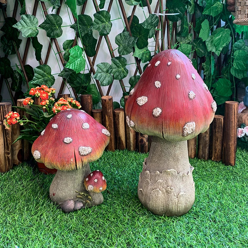 Outdoor Fairy Mushroom Resin Garden Decor | Bowlift