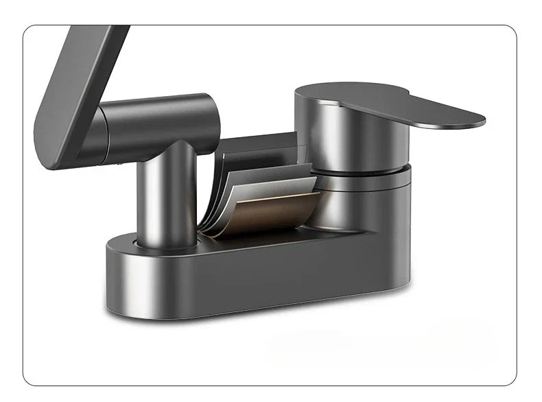 Aqua Twist Duo-Flex Basin Mixer – 360° swiveling two-hole faucet for hot and cold water Bowlift