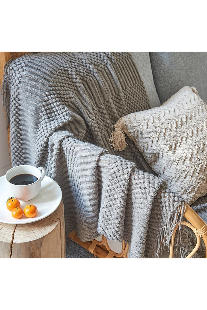 Solid Color Sofa Blanket | Bowlift