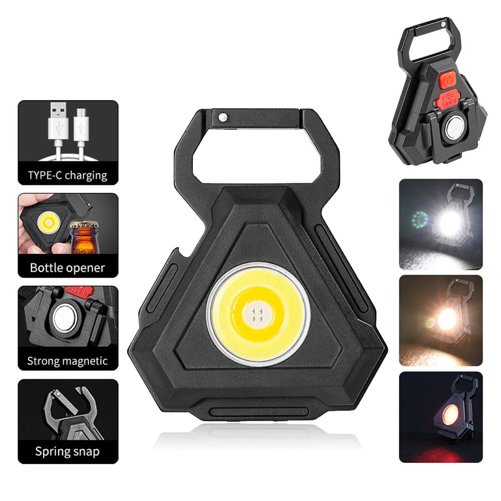 Mini LED Flashlight USB Bottle Opener Keychain | Bowlift