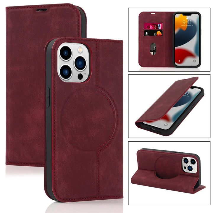 BowLift | Magnetic Wallet Case MagSafe Wireless Charging- iPhone