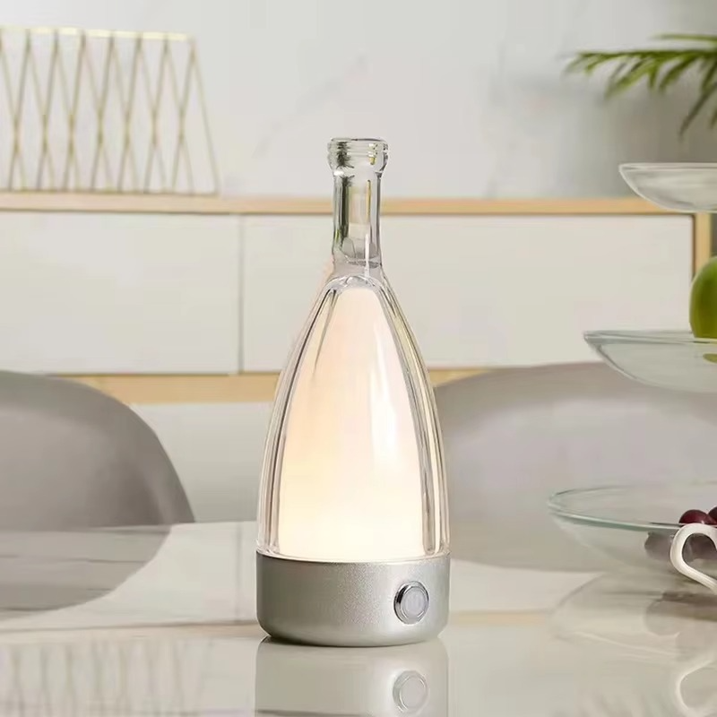 BowLift | Wine Bottle Desk Lamp with Bluetooth Speaker – Rechargeable Modern Bedside Night Light