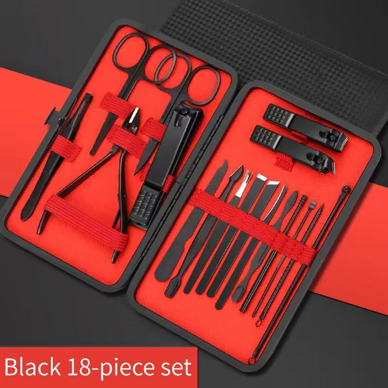 BowLift | 16-Piece Stainless Steel Manicure and Pedicure Grooming Set