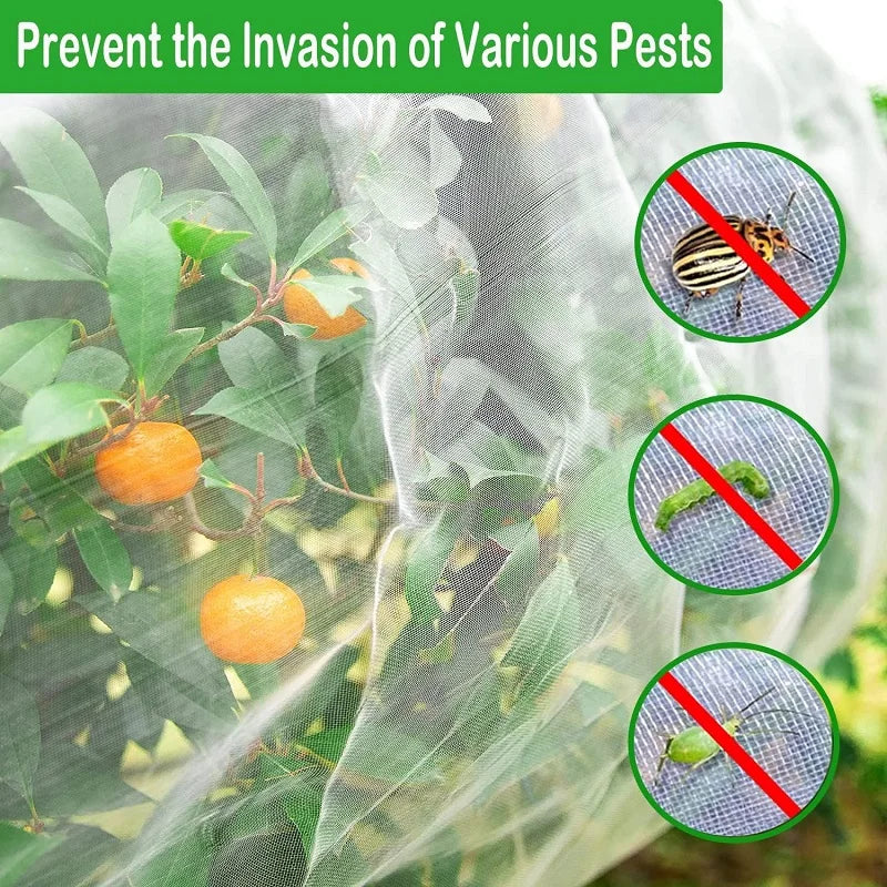 BowLift | GARDIVIA Vegetable Protection Net | High-Density Insect Net Made of Polyethylene | UV Resistant & Breathable | For Raised Beds & Vegetable Cultivation