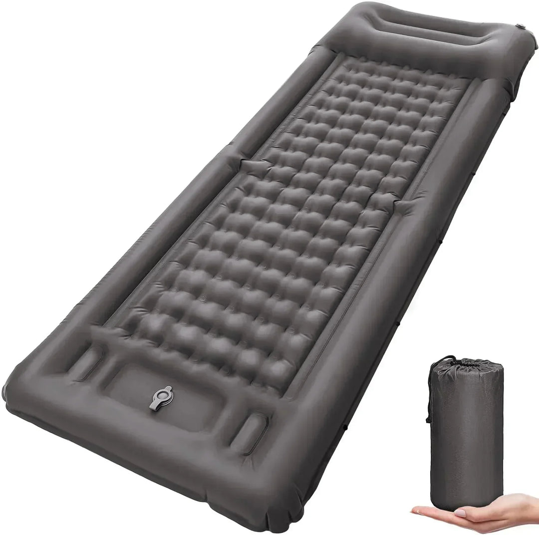 BowLift | TrekBreeze Camping Sleeping Pad Self-Inflating | 12 cm Thick | With Foot Pump & Connectable | Ultralight & Waterproof