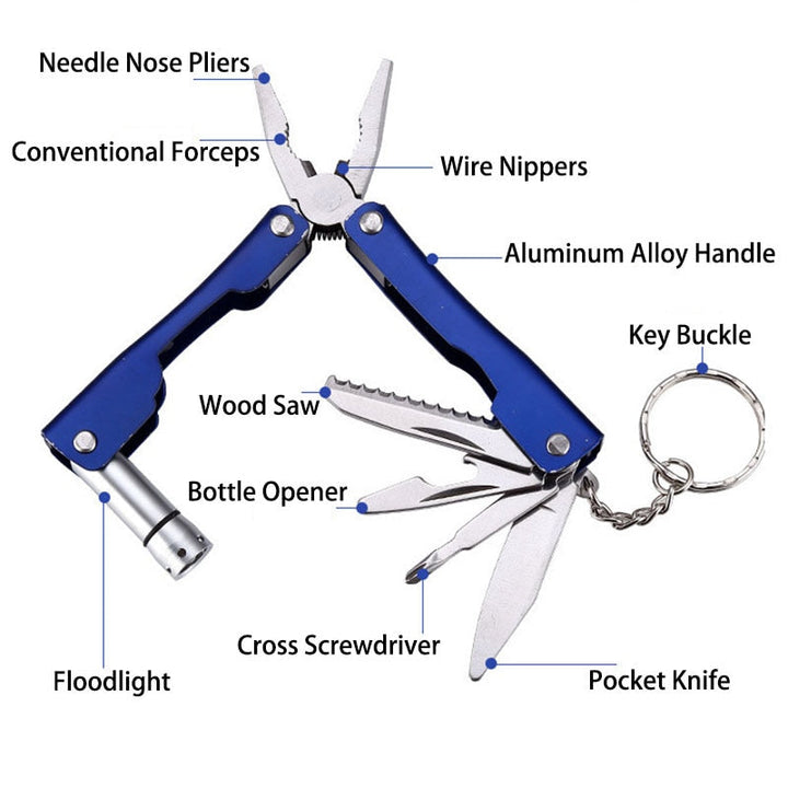 9in1 Explorers Aluminum Keychain Multitool | Bowlift