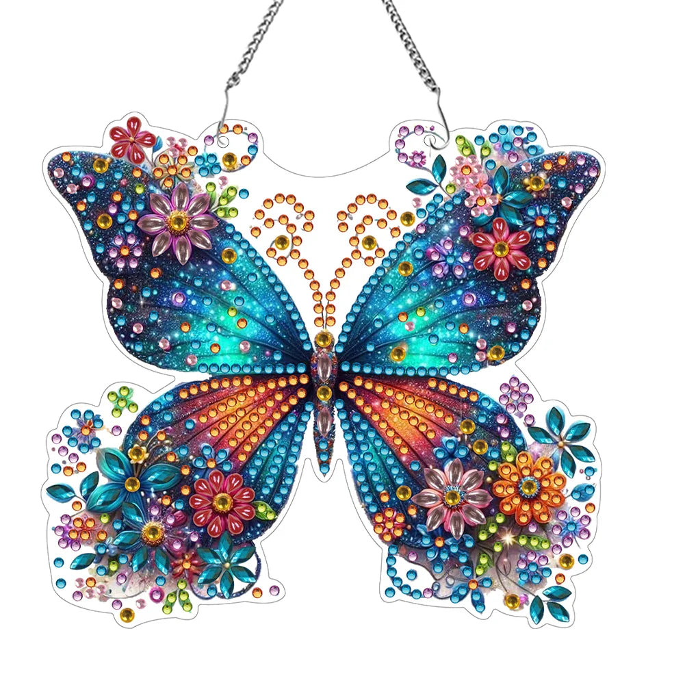 BowLift | Butterfly Pendant | 5D DIY Diamond Painting | Double-Sided Acrylic | Sparkling Window Decoration