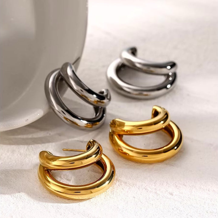 BowLift | 18k Crescent Outline C Shaped Earrings