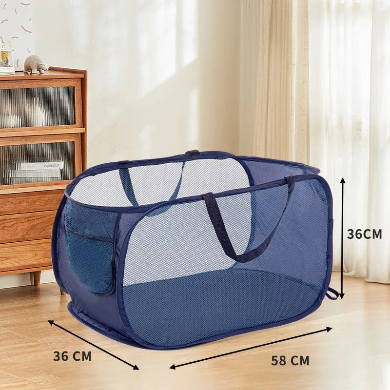BowLift | Laundry Basket Faltix | Pop-Up Design | With Side Pocket & Reinforced Frame | Single or with Double Separation
