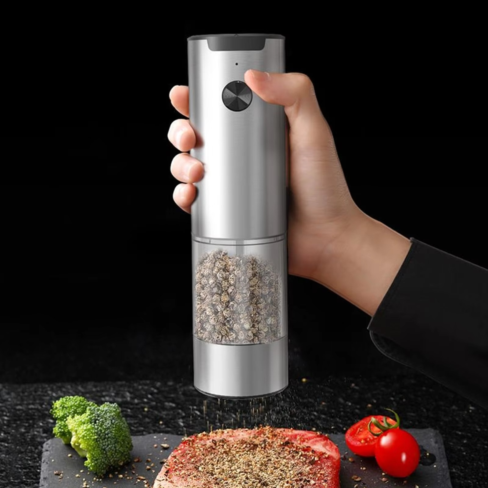 BowLift | Electric Salt and Pepper Grinder Set with Adjustable Coarseness and LED Light