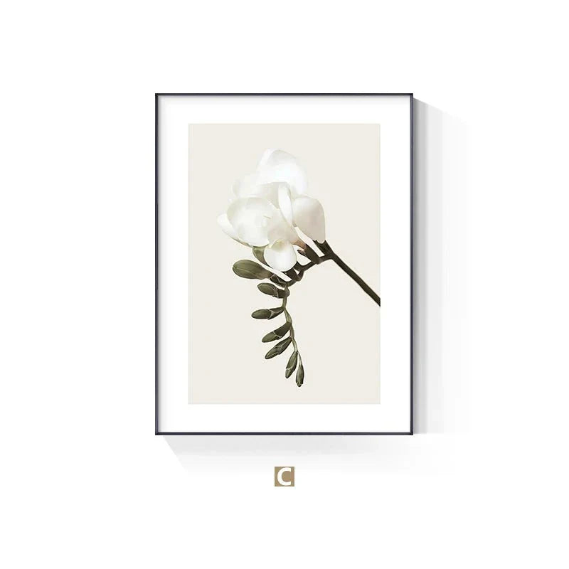 Minimalist Abstract Floral Wall Art Fine Art Canvas Prints Inspirational Quote Poster Gallery Wall Pictures For Living Room Bedroom Art Decor | Bowlift