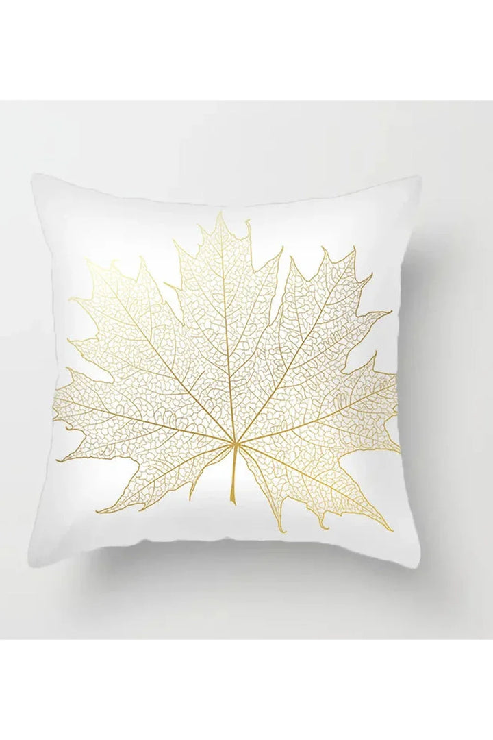 Yellow Leaf Polyester Pillowcase | Bowlift