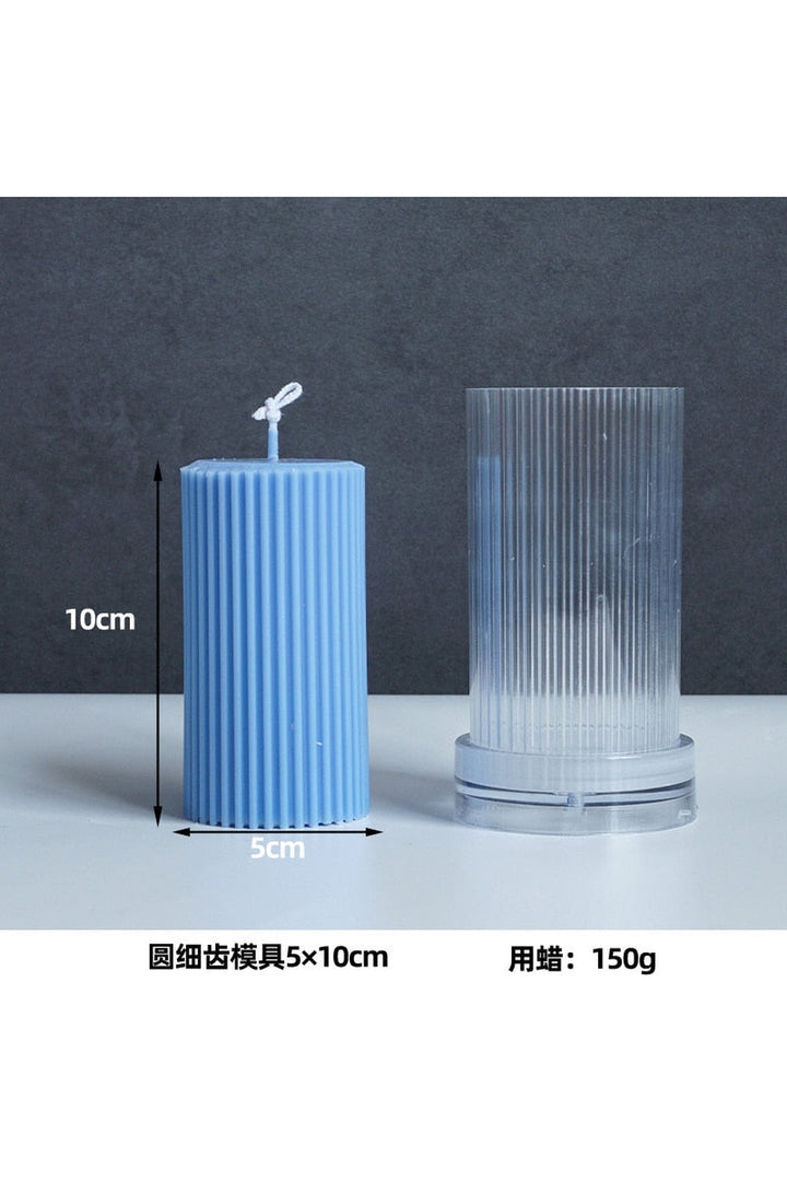 striped column candle shape | Bowlift