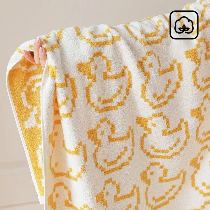 Reversible Animal Print Cotton Towel | Bowlift