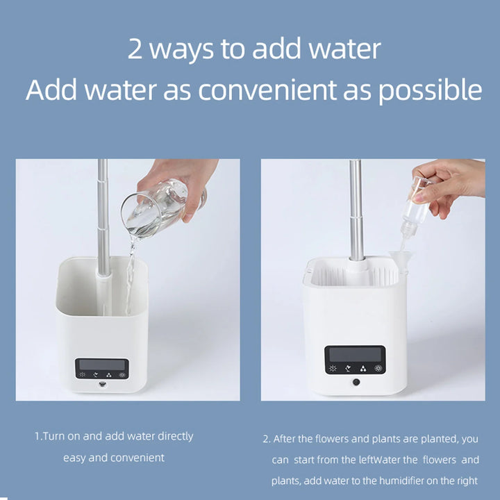 BowLift | Multifunctional smart hydroponic plant pot with calendar, diffuser and desk lamp