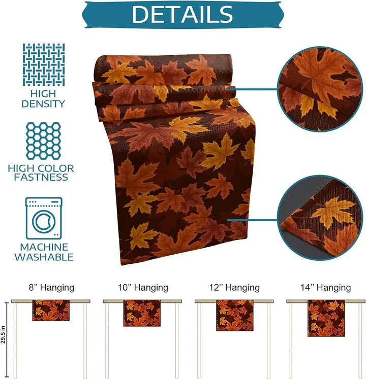 BowLift | Autumn Table Runner LinenHarvest | Pure Linen | Durable & Washable