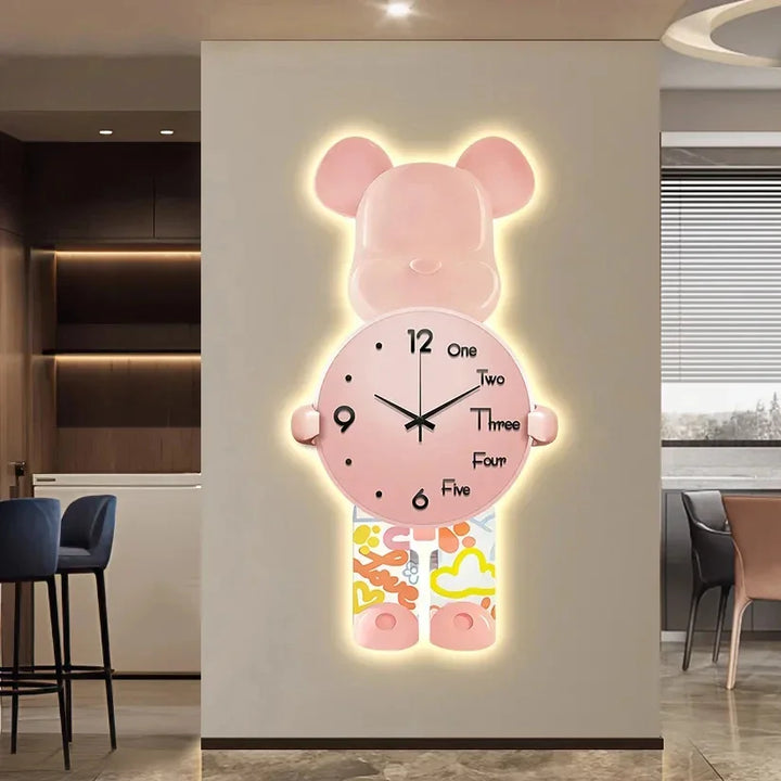 BowLift | Glowing Star Bear LED Wall Clock