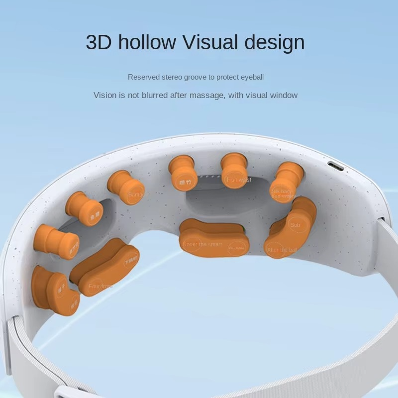 BowLift | Rechargeable Eye Massager Mask with Heat Therapy Vibration and Bluetooth Music