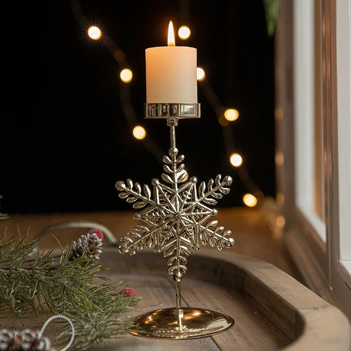 Christmas Candle Holders - Star and Christmas Tree Design for Festive Decoration | Bowlift